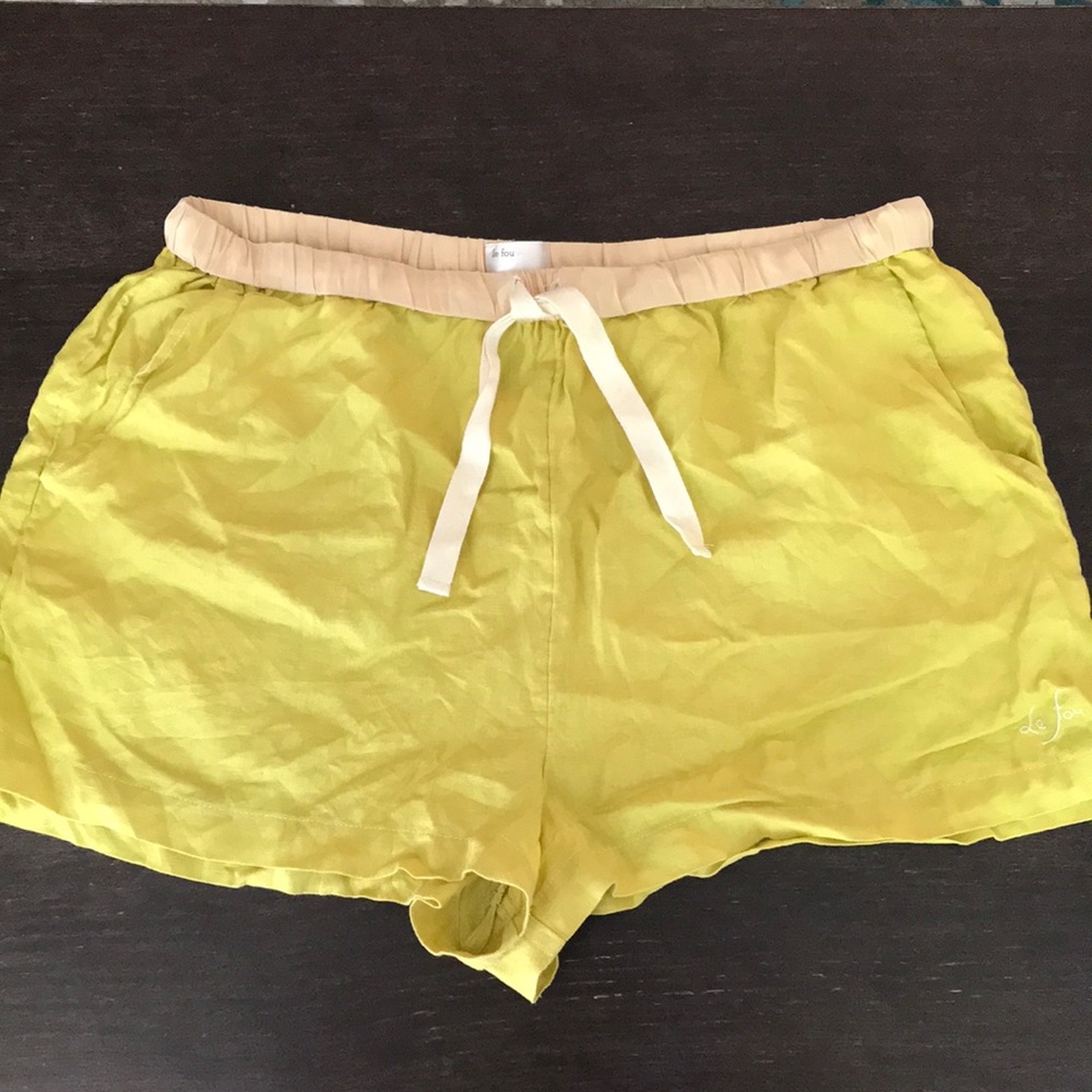 Wilfred Le Fou linen and silk shorts, size large